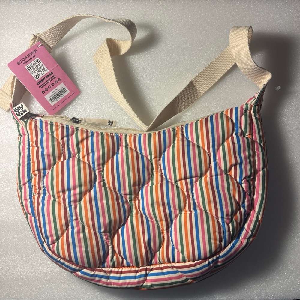 Lucy & Yak Bryony Rainbow Stripe Crossbody Bag NWT